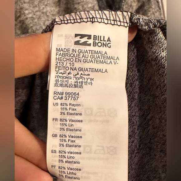 NWT Billabong Head Start SO Soft Boxy Fit Fleece Gray Top Small - Picture 12 of 13